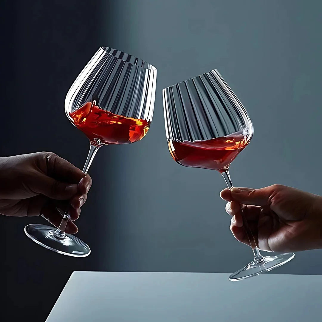 Ribbed Wine Glass (Pack Of 4) - Made Of Imperial Crystal