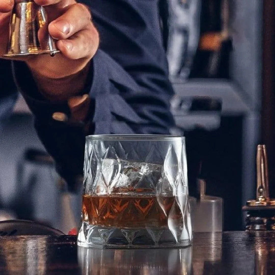 Leafy Whiskey Glass (Made In Italy) (Set Of 4)