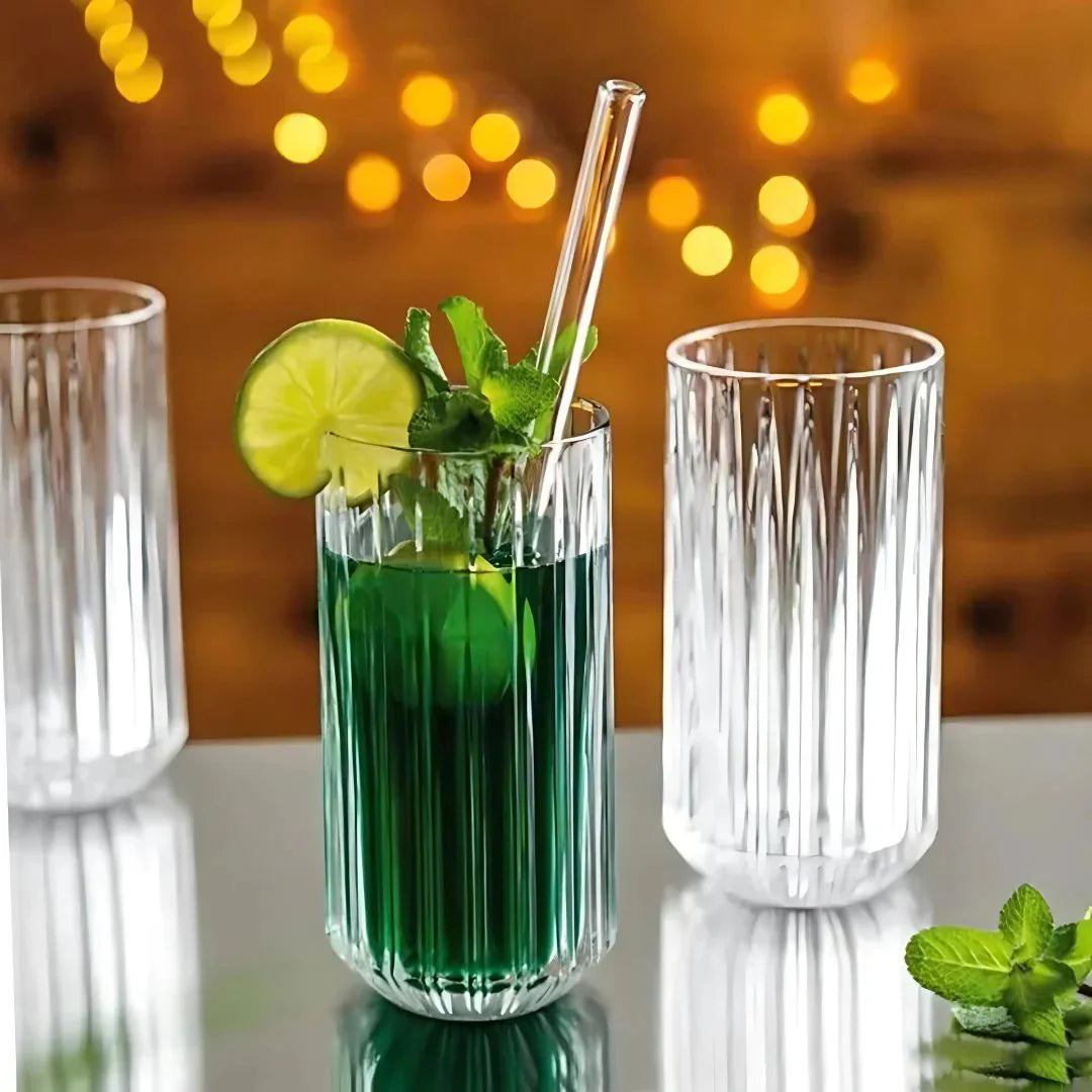 Ribbed Hi-Ball Glass (Set Of 6)