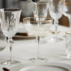 Gold Rim Coupe Glass