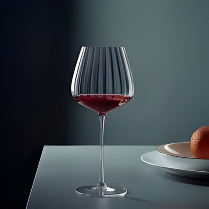 Sommelier’s Curve Crystal Wine Set - (1 Wine Decanter, 2 Wine Glasses )
