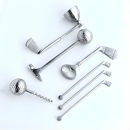 Golf Bar Tool Kit With Leather Bag