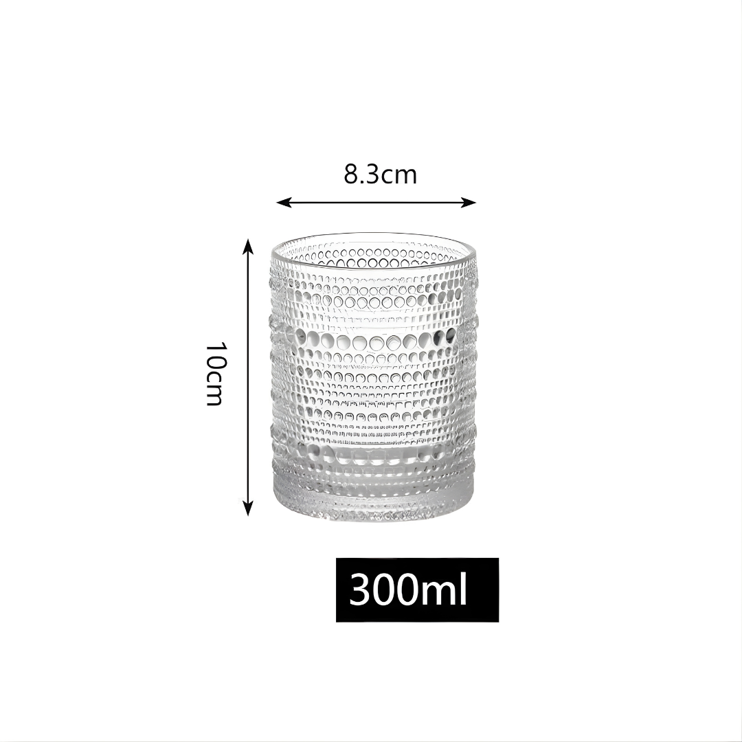 Crystal Bubbly Glass - Set Of 6