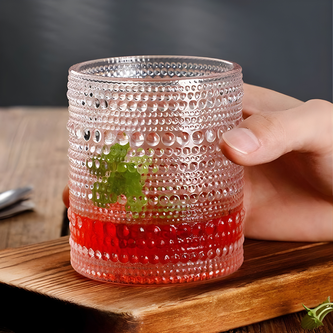 Crystal Bubbly Glass - Set Of 6