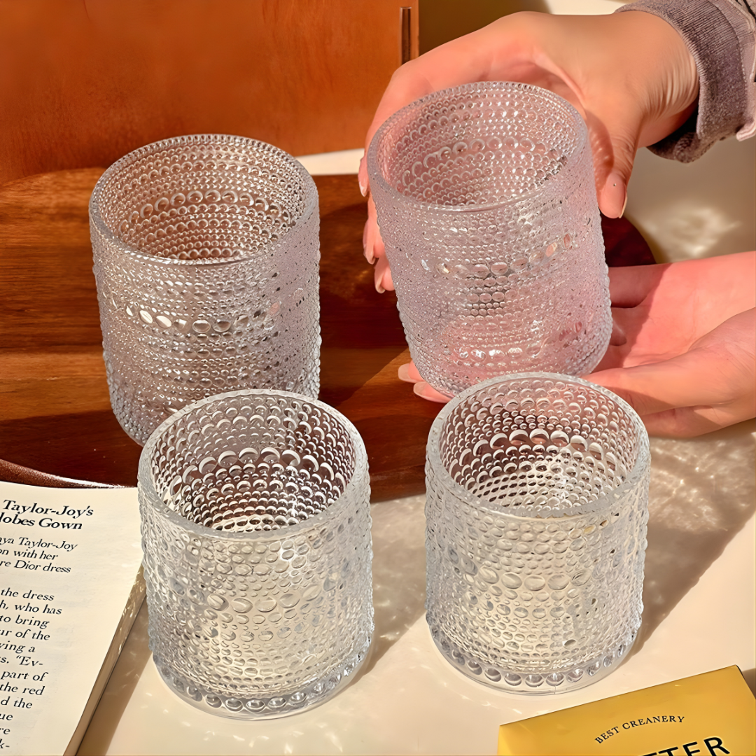 Crystal Bubbly Glass - Set Of 6