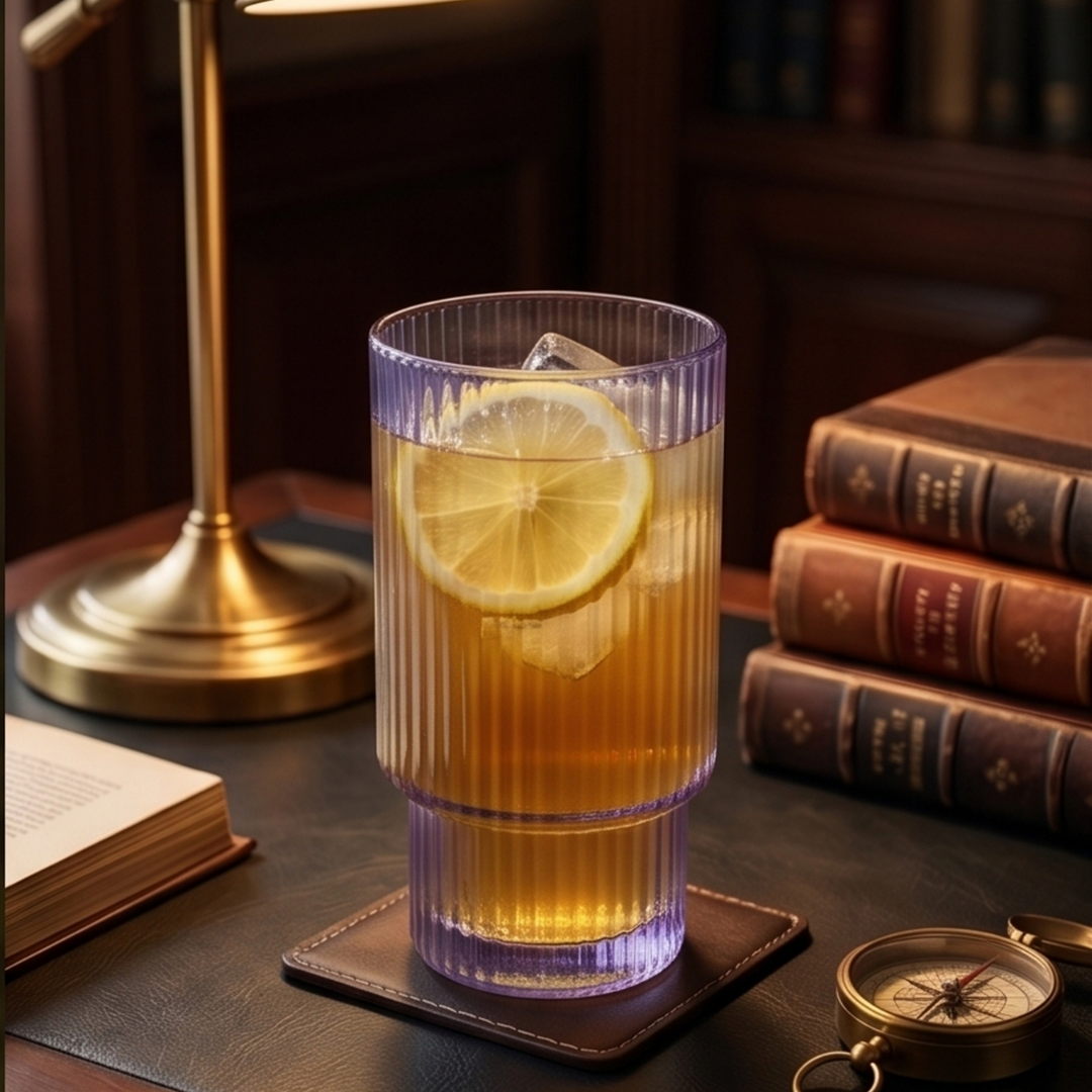 Korean Crystal Ribbed Glasses – Set of 6
