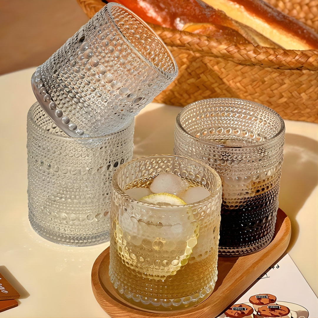Crystal Bubbly Glass - Set Of 6