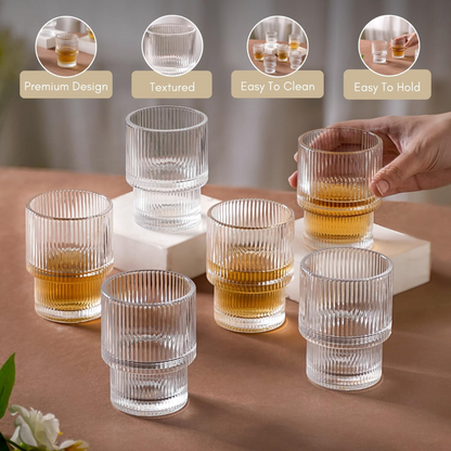 Eternia Ribbed Tumbler (Pack Of 6