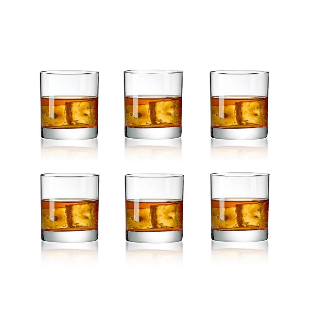 Baron Lowball Whiskey Glass - Set Of 6 - Made Of Finest Crystal