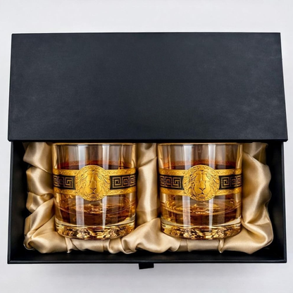 Crown & Crest Whiskey Glass - Made In Italy - Set Of 6