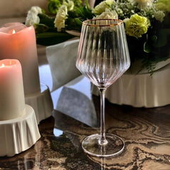 Gold Rim Wine Glass