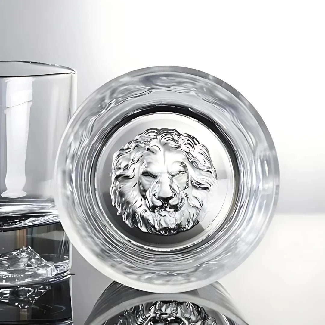 Lion Whiskey Glass - Heavy Crystal - Set Of 6