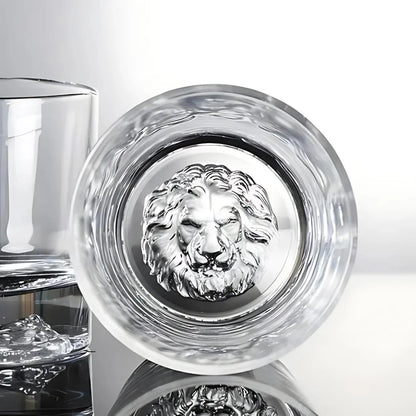 Lion Whiskey Glass - Heavy Crystal - Set Of 6