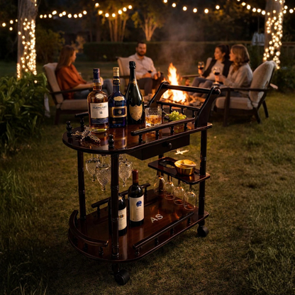 Wooden Bar Trolley – Made Of Sheesham Wood