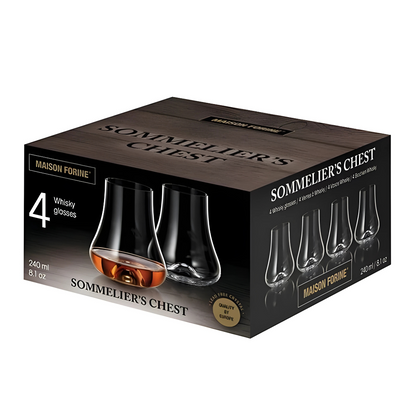 Maison Crystal Whiskey Snifter Glass - Set Of 4 - Made In Czech Rebuplic