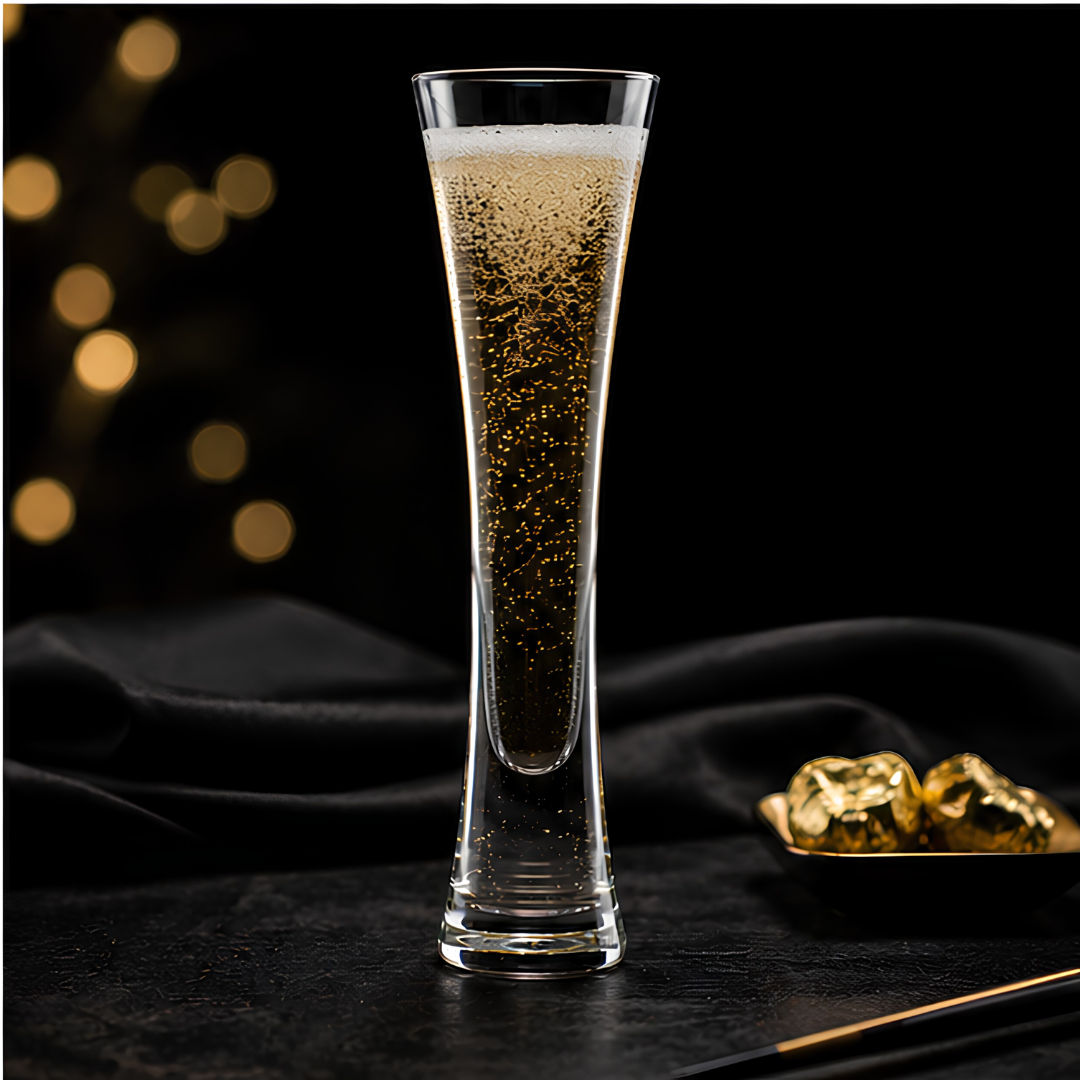 Royal's Crystal Champagne Glass - Set Of 6 - Made In Italy