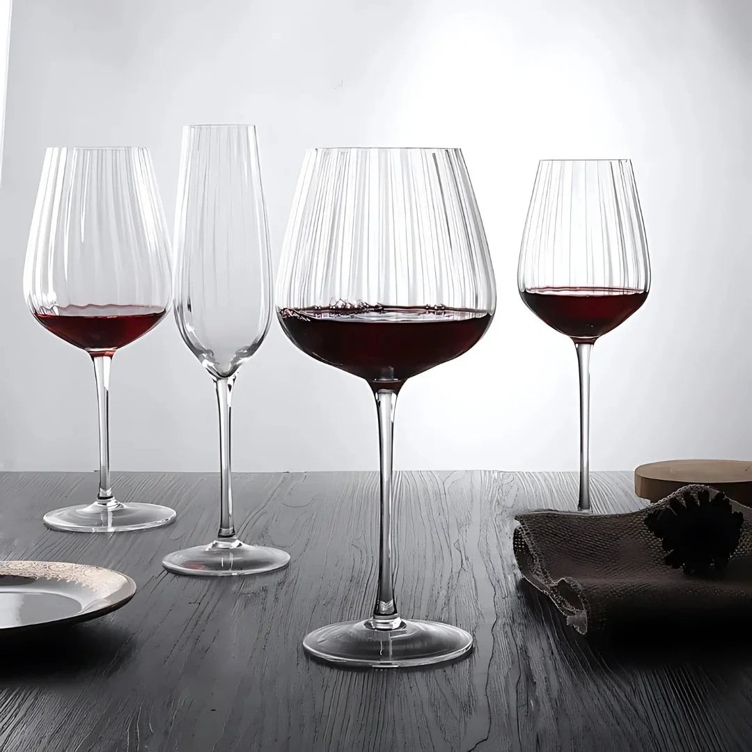 Ribbed Wine Glass (Pack Of 4) - Made Of Imperial Crystal