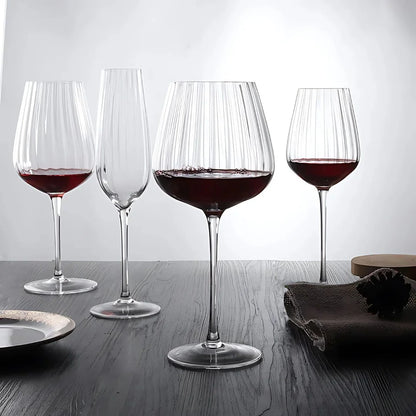 Ribbed Wine Glass (Pack Of 4) - Made Of Imperial Crystal