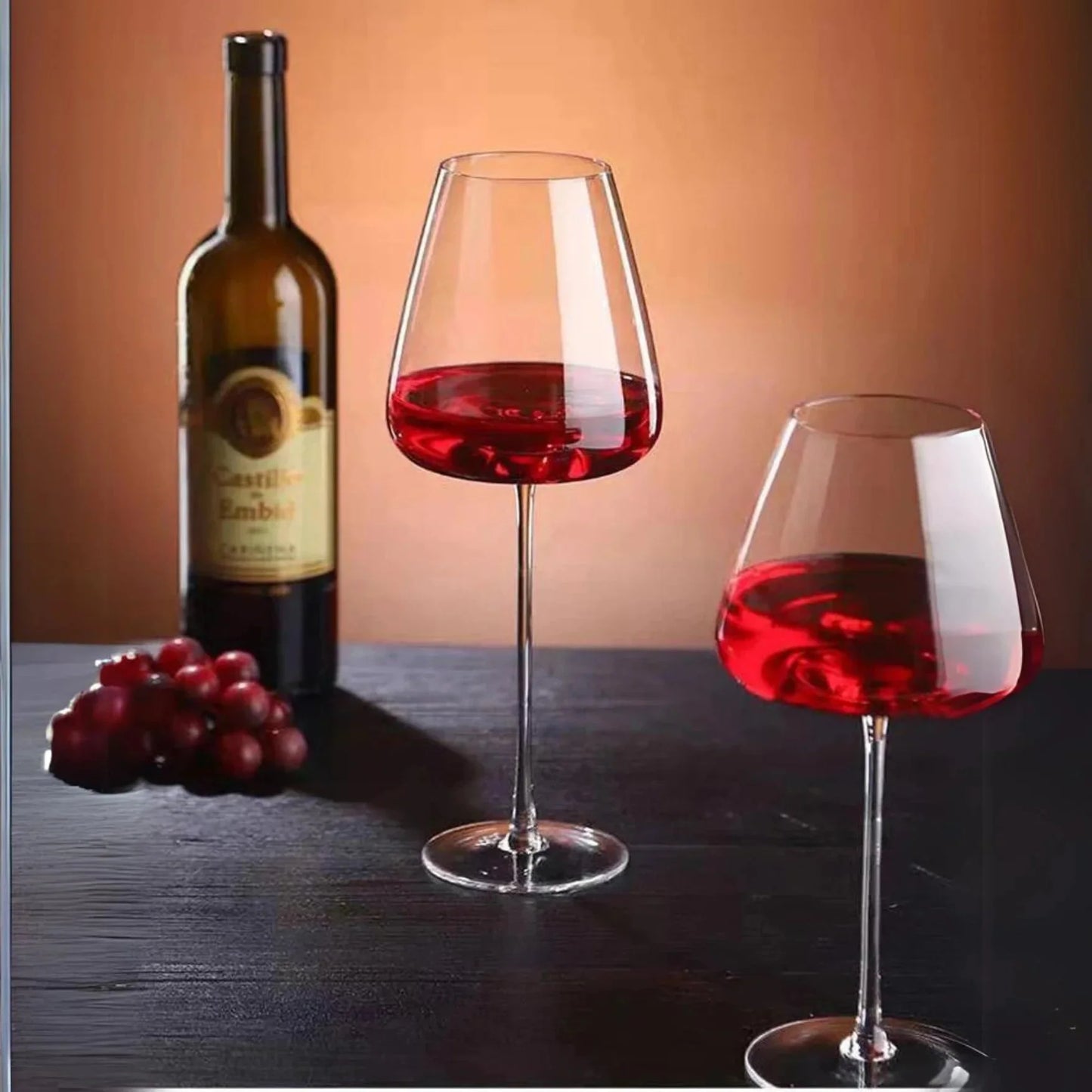 Timeless Wine Glass - Long Stem - Made Of Sapphire Crystal - 28cm Long