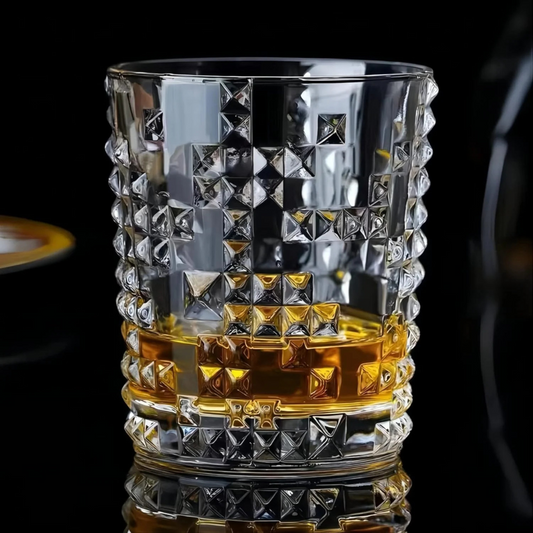 Dotty Crystal Whiskey Glass - Pack Of 6 (Made In Czech Republic)