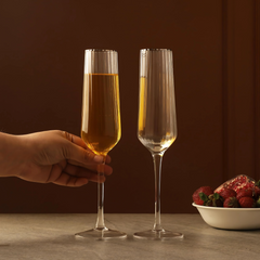Ribbed Champagne Glass (Set Of 6)