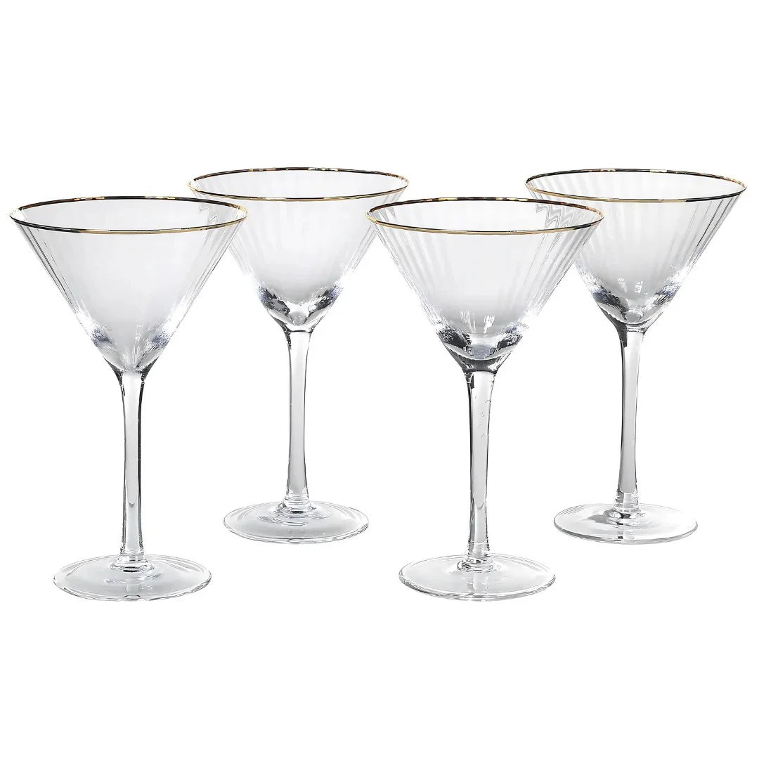 Gold Rim Martini (Set Of 2)