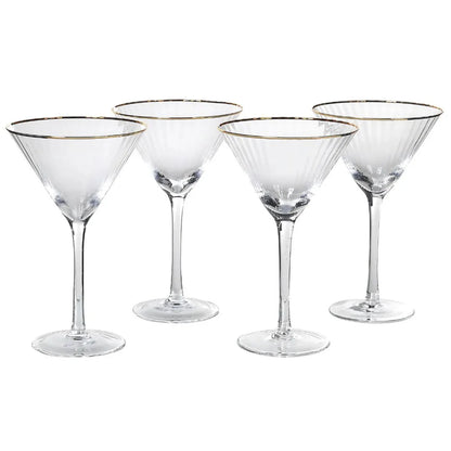 Gold Rim Martini (Set Of 2)