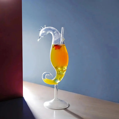 Sea Horse Cocktail Glass