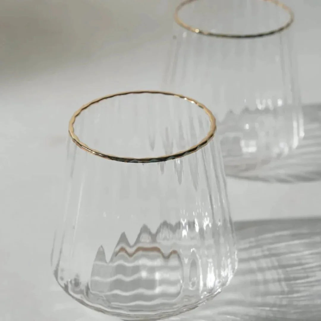 Gold Rim Whiskey Tumbler