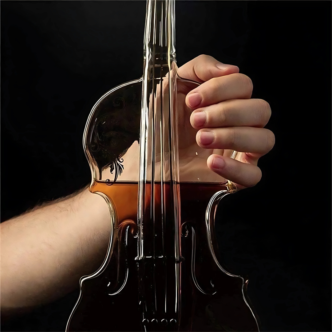 Guitar Decanter With Wooden Stand