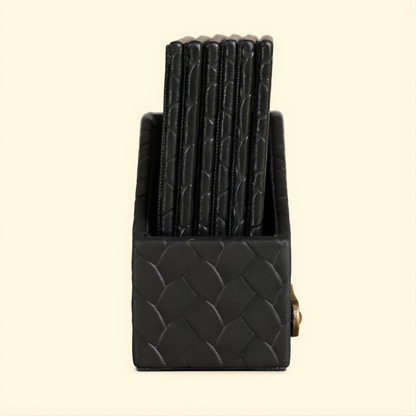 Pure Leather Coaster Set - Set Of 6
