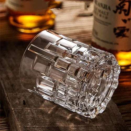 Crystal Cut Whiskey Glass - Made in Italy - Set of 6