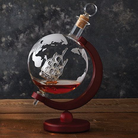 Globe Decanter Set - 1 Decanter + 4 Glasses