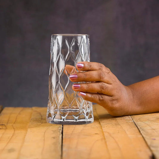 Leafy Hi Ball Glass (Made In Turkey) (Set Of 4)