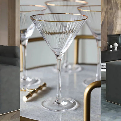 Gold Rim Martini (Set Of 2)