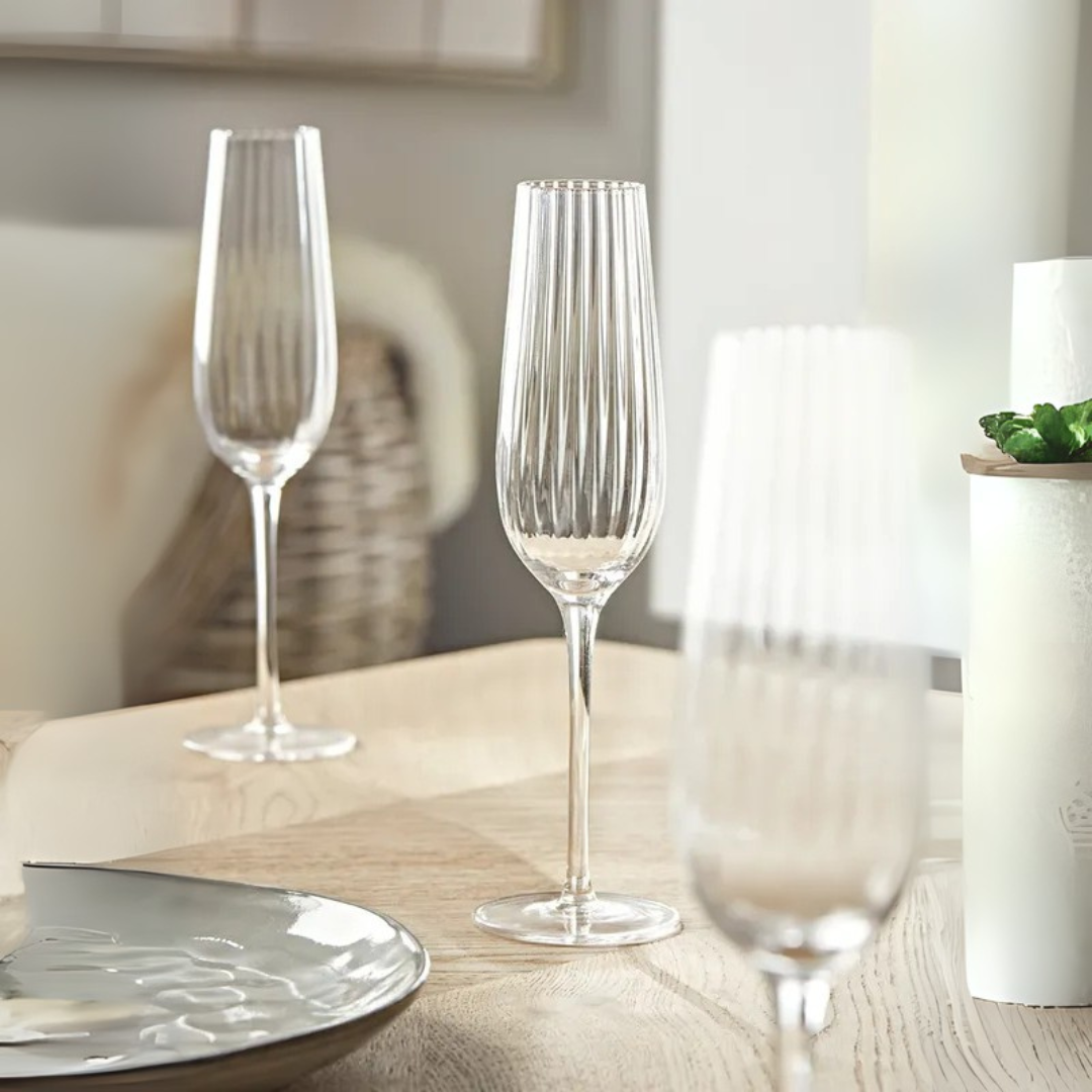 Ribbed Champagne Glass (Set Of 6)
