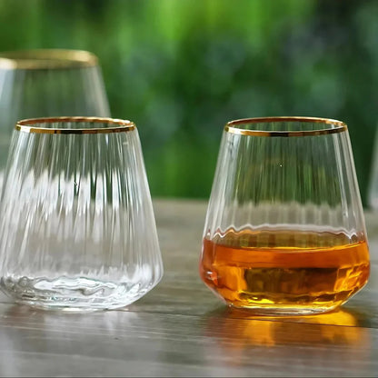 Gold Rim Whiskey Tumbler
