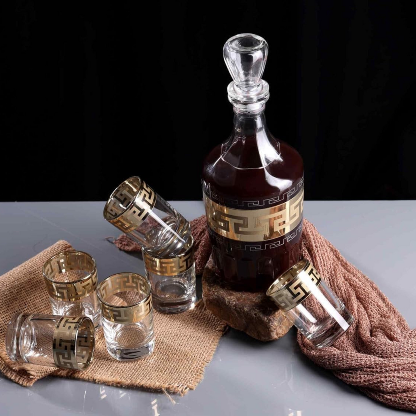 Gold Shot Decanter Set