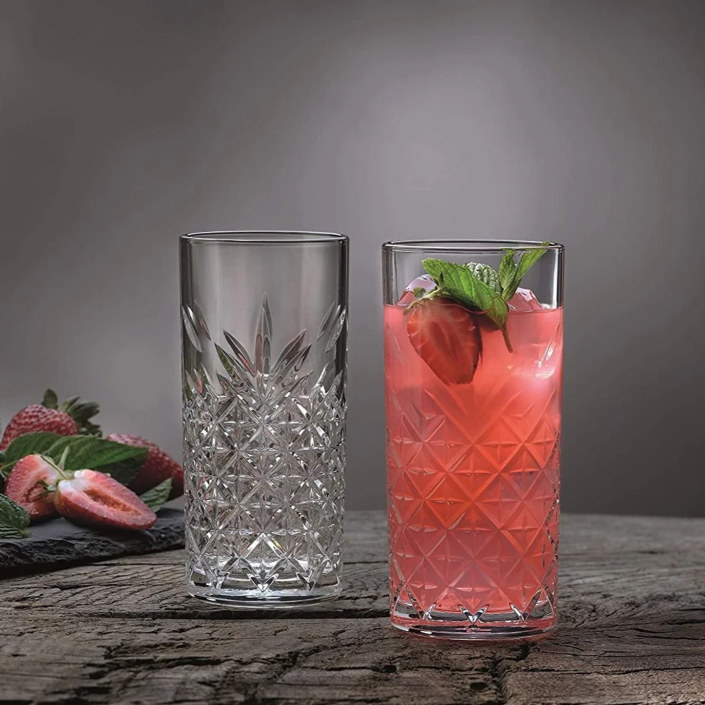 Vista Crystal Hi Ball Glass - Set Of 6 - Made In Italy
