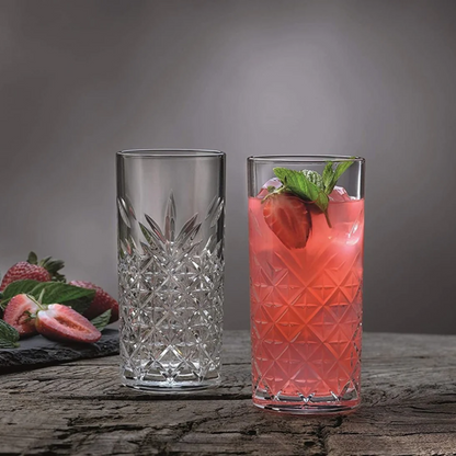 Vista Crystal Hi Ball Glass - Set Of 6 - Made In Italy