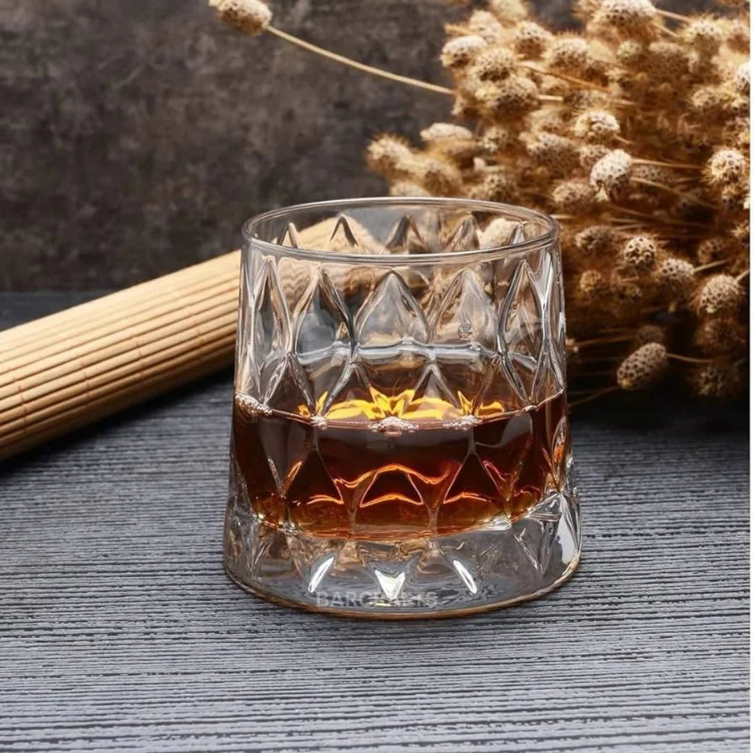Leafy Whiskey Glass (Made In Italy) (Set Of 4)