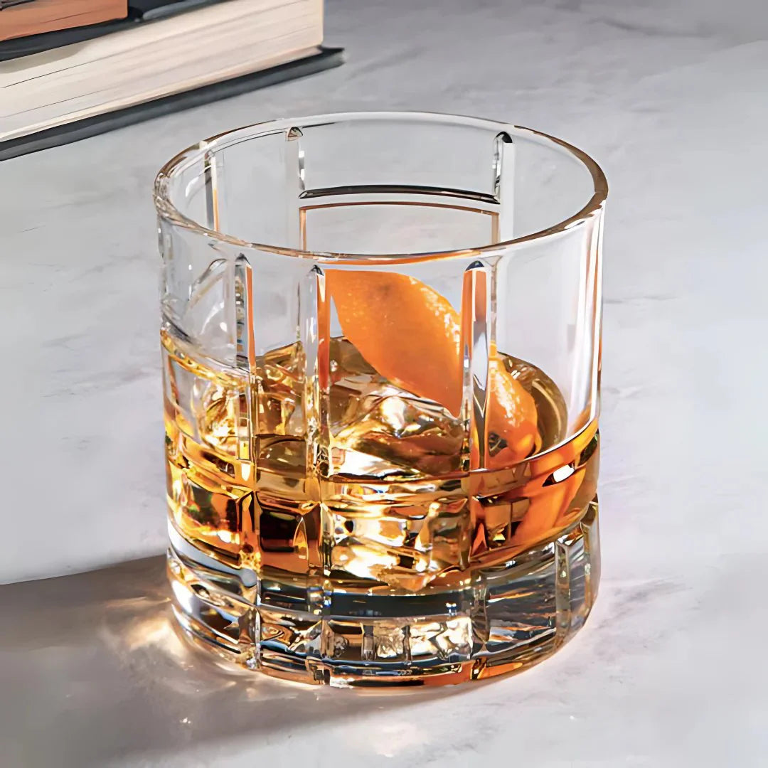 Draze Double Rock Whiskey Glass - Made Of Heavy Crystal