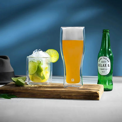 Double Wall Beer Glass (Pack Of 2)
