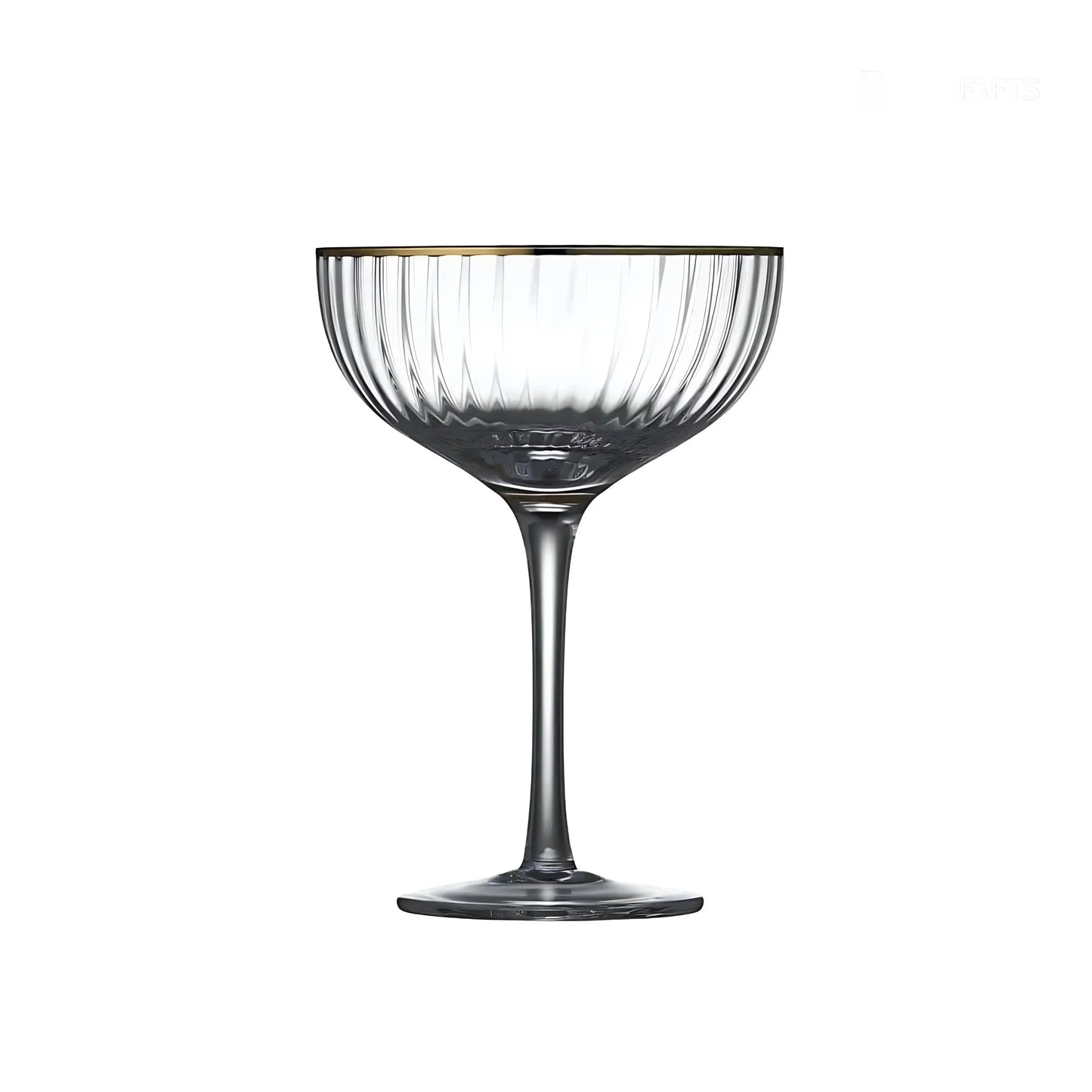 Gold Rim Coupe Glass