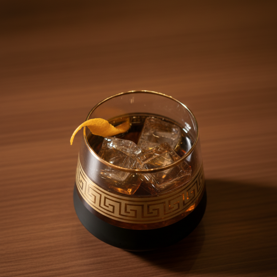 Onyx Sovereign Gold Whiskey Glass - Pack Of 6