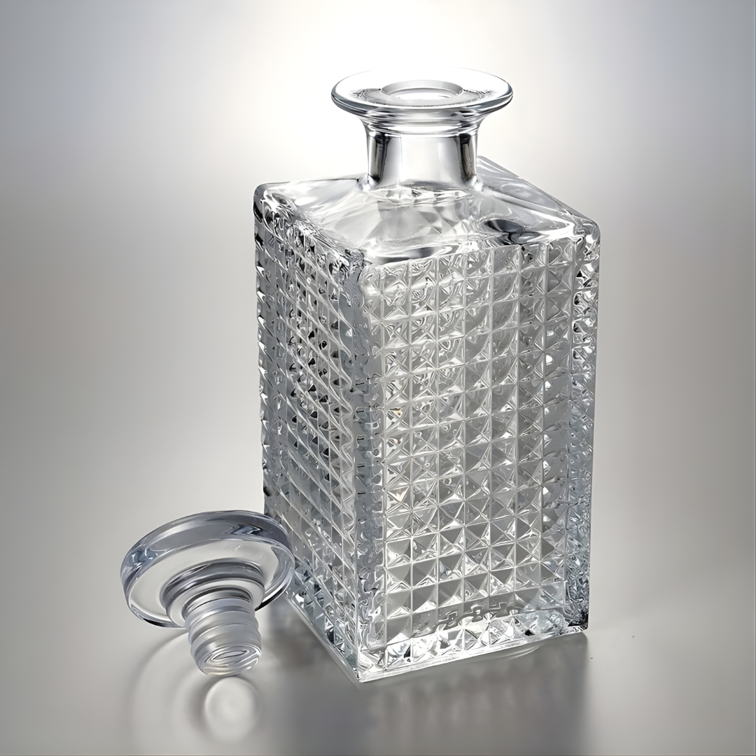 Dotted Crystal Whiskey Decanter - 1 Litre