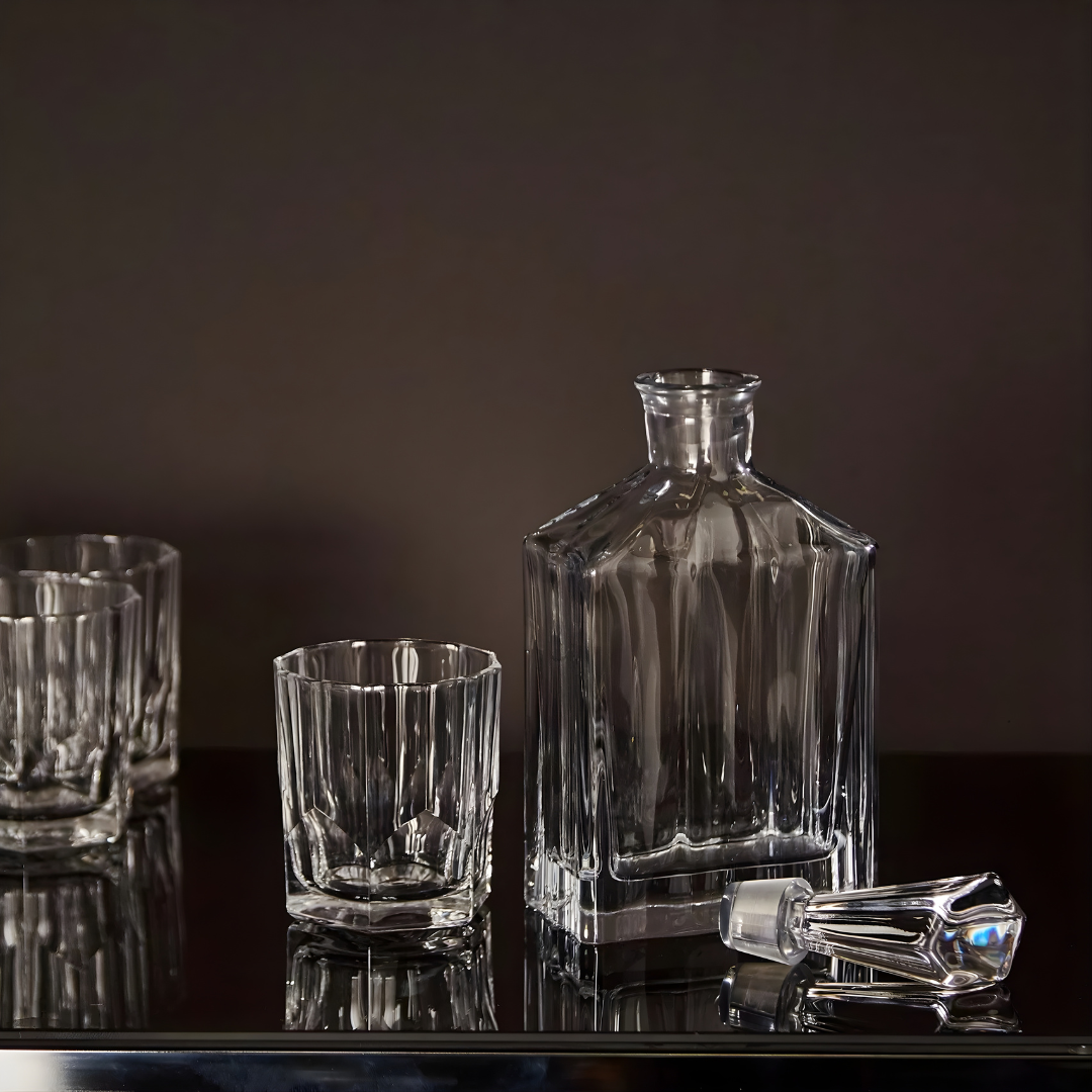 Aspen Crystal Decanter Set - Made With Sapphire Crystal