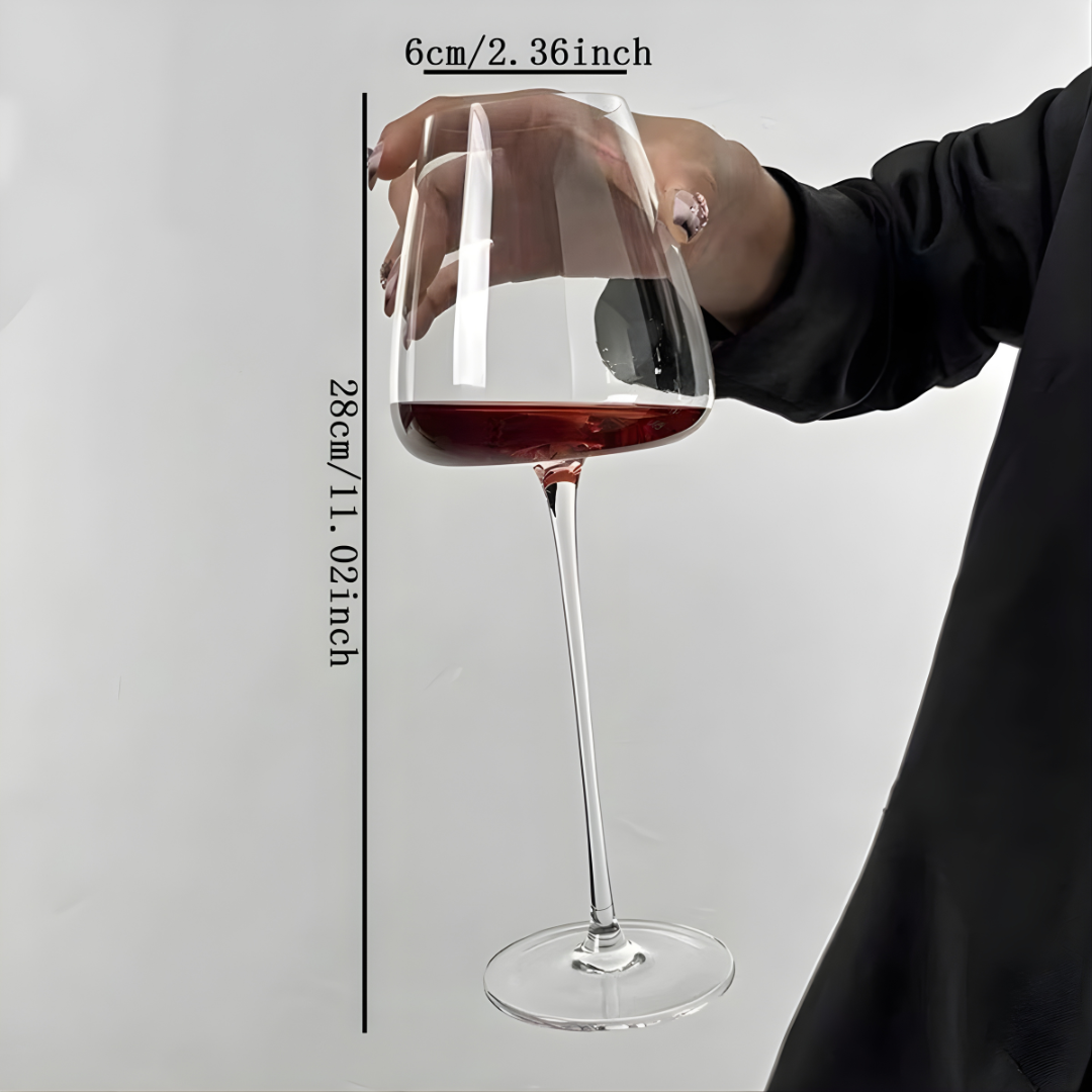 Timeless Wine Glass - Long Stem - Made Of Sapphire Crystal - 28cm Long