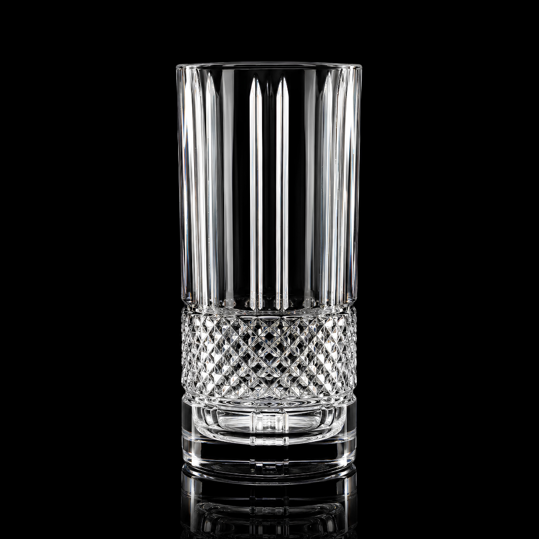 Quirky Crystal Hi Ball Glass – Set of 6 | Made in Italy