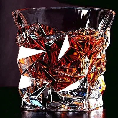 Glacier Cut Crystal Whiskey Glass - Set of 6 - Made In Italy
